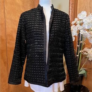 Chico’s Sophisticate Weave Cate Jacket Size 1